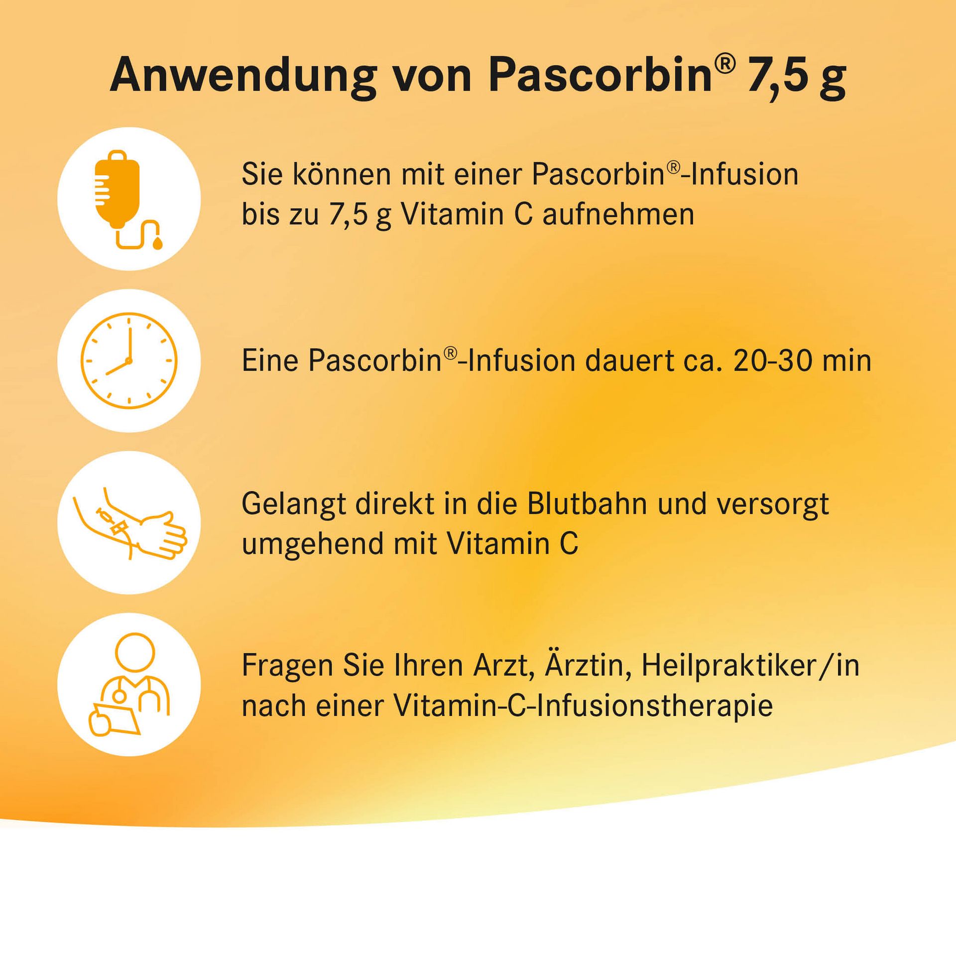 Pascorbin Anwendung - Infusionstherapie